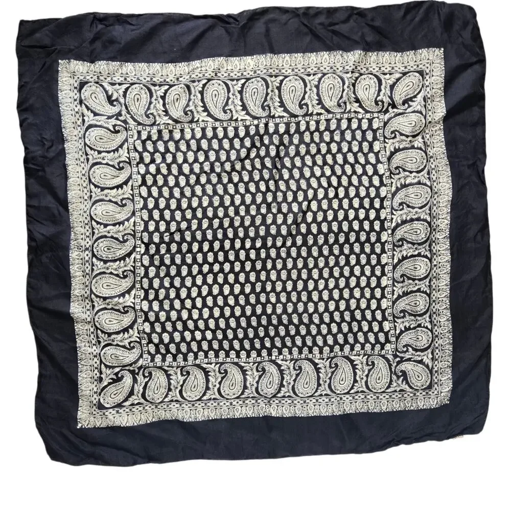 Rare Vintage 30s 40s Liberty of London Silk Scarf Paisley Print Cloth Tag Square